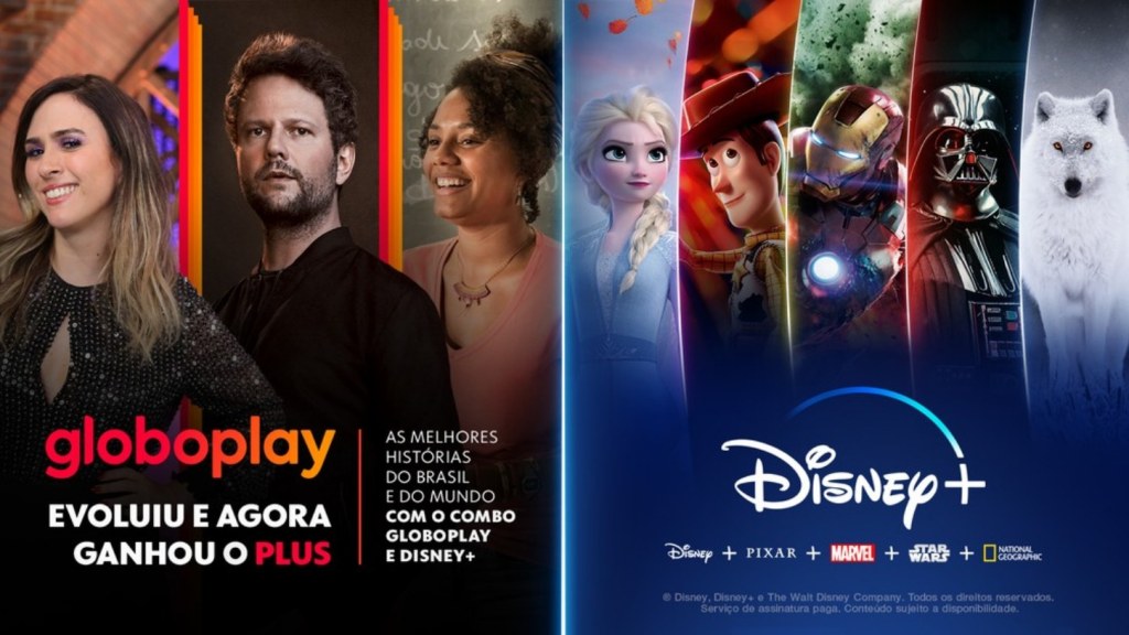 Agora os usuários terão a opção de assinar o GloboPlay e o Disney+ em um mesmo pacote